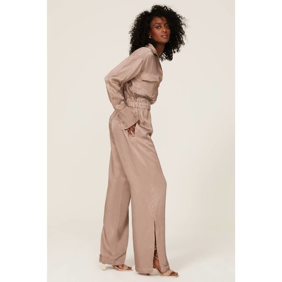 Nicholas Emma Jumpsuit  Satin Long Sleeve Size 0 - Picture 3 of 10